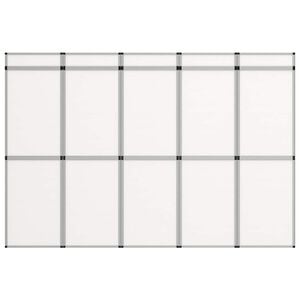 vidaXL Expositor com 15 pain&eacute;is dobr&aacute;vel 302x200 cm branco