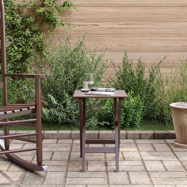 vidaXL Mesa de apoio dobr&aacute;vel madeira de &aacute;lamo maci&ccedil;a castanho