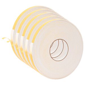 vidaXL Fita de espuma autoadesiva 5 unid. Branco 15mm x 10m Espuma CR