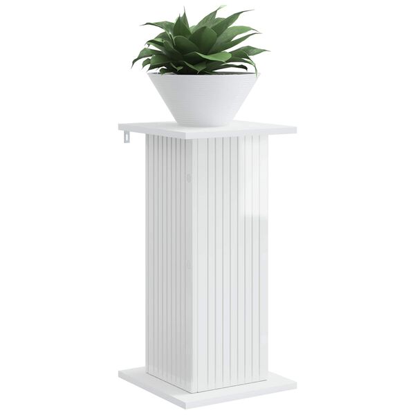 vidaXL Suporte para Plantas Branco Alto Brilho 30,5 x 30 x 60,5 cm