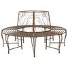 vidaXL Banco de &Aacute;rvore 8-N&uacute;mero de lugares &Oslash; 160 x 89 cm A&ccedil;o