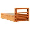 vidaXL Estrutura cama c/ cabeceira 90x190 cm pinho maciço castanho-mel