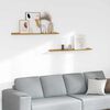 vidaXL Prateleira de Parede com prateleira 2 pcs Bege 100 x 9 x 3 cm