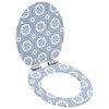 vidaXL Assento de sanita com tampa de fecho suave MDF design porcelana