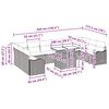 vidaXL Conjunto de Sofá de Jardim 11 pcs Bege Rattan Sintético