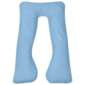 vidaXL Almofada de gravidez 90x145 cm, azul claro