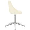 vidaXL Cadeira de jantar girat&oacute;ria tecido cor creme