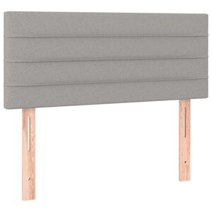 vidaXL Cabeceira de cama tecido 80x5x78/88 cm cinzento-claro