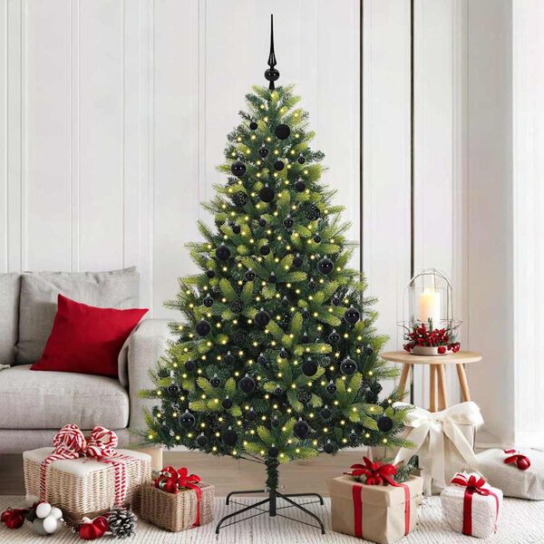 vidaXL &Aacute;rvore de Natal Artificial Articulada 300 LEDs Verde 180 cm