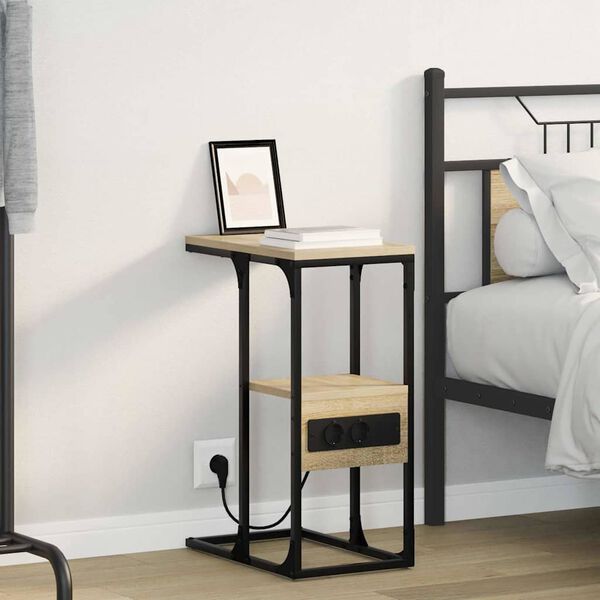 vidaXL Arm&aacute;rio de Cabeceira Carvalho sonoma 41.5 x 26 x 60.5 cm