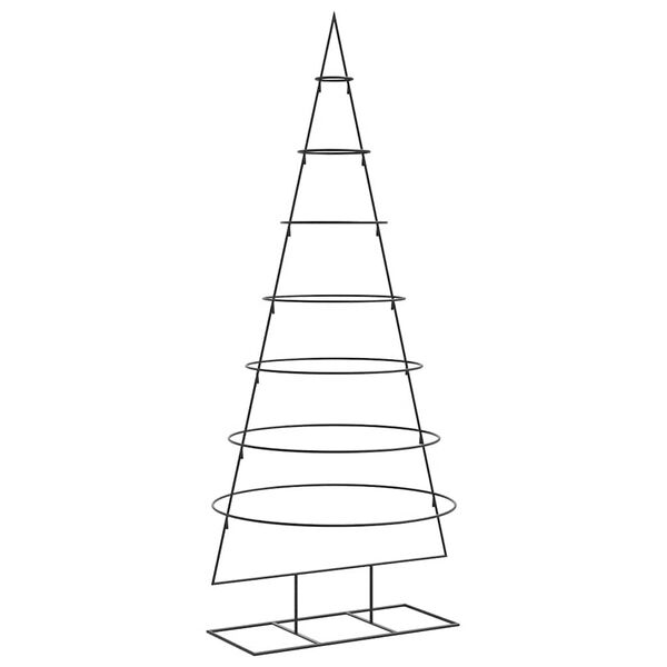 vidaXL &Aacute;rvore de Natal para decora&ccedil;&atilde;o 180 cm metal preto