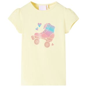 T-shirt de crian&ccedil;a amarelo-suave 92