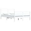 vidaXL Estrutura de cama 160x200 cm madeira de pinho maci&ccedil;a branco