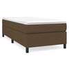 vidaXL Cama com molas/colch&atilde;o 90x200 cm tecido castanho-escuro