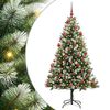 vidaXL &Aacute;rvore de Natal Artificial com Dobradi&ccedil;as e Neve Coberta 180 cm