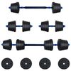 vidaXL Conjunto de Halteres 2 em 1 40kg Preto e Azul