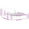 vidaXL Estrutura de cama Dover 160x200 cm tecido cinzento-escuro