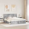 vidaXL Estrutura da Cama com cabeceira Concreto 200 x 200 cm