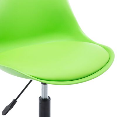 vidaXL Cadeiras de jantar giratórias 2 pcs couro artificial verde