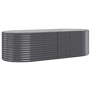 vidaXL Canteiro elevado jardim 249x100x68 a&ccedil;o galvanizado antracite