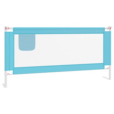 vidaXL Barra de segurança p/ cama infantil tecido 190x25 cm azul