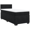 vidaXL Cama box spring com colch&atilde;o solteiro veludo preto