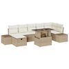 vidaXL Conjunto de Sof&aacute; de Jardim 8 unid. vime PE