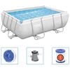 Bestway Conjunto de piscina retangular Power Steel 282x196x84 cm
