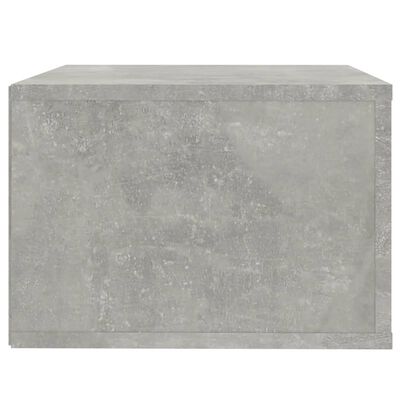 vidaXL Mesa de cabeceira de parede 50x36x25 cm cinzento cimento