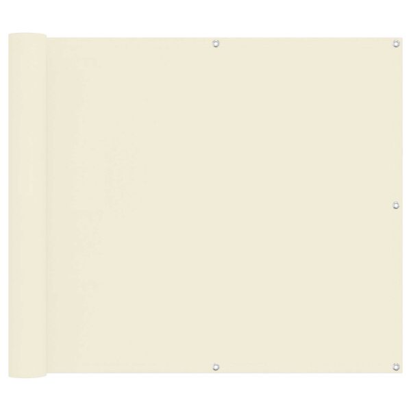 vidaXL Tela de Varanda Creme 100 x 600 cm Tecido Oxford