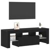vidaXL Gabinete para TV com gaveta Carvalho Preto 120 x 35 x 40 cm
