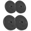 vidaXL Discos de muscula&ccedil;&atilde;o 4 pcs 30 kg cimento