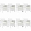 vidaXL Conjunto de Jantar para Jardim 9 pcs Branco Polipropileno