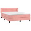 vidaXL Cama com molas/colch&atilde;o 140x190 cm veludo rosa