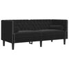 vidaXL Sof&aacute; de Sala de Estar 2 pcs Preto 194 x 74,5 x 70,5 cm Veludo