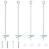 vidaXL &Acirc;ncora para Terra 4 pcs Prateado &Oslash;10 x 50 cm Metal Galvanizado