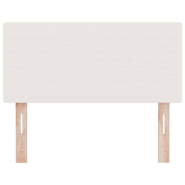vidaXL Cabeceira com cabeceira Creme 90 cm Couro Sint&eacute;tico