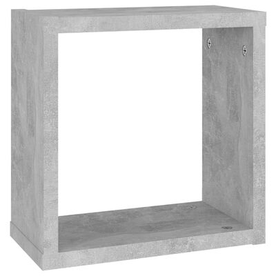 vidaXL Prateleiras parede forma de cubo 6 pcs 30x15x30cm cinza cimento
