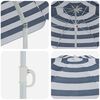 vidaXL Parasol de Praia Azul e Branco 206 x 206 x 212 cm
