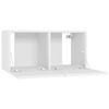 vidaXL 5 pcs conjunto de m&oacute;veis de TV contraplacado branco