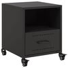 vidaXL Mesa de cabeceira 36x39x43,5 cm a&ccedil;o preto