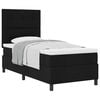 vidaXL Cama Box com colch&atilde;o com cabeceira Preto 90 x 190 cm tecido