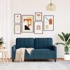 vidaXL Sof&aacute; de 2 lugares veludo 140 cm azul