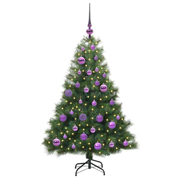 vidaXL &Aacute;rvore de Natal Artificial com 150 LEDs Verde 120 cm PE e PVC