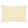 vidaXL Para-sol estilo vela 160 g/m&sup2; 2,5x3,5 m PEAD cor creme
