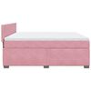 vidaXL Cama com molas/colch&atilde;o 180x200 cm veludo rosa