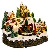 vidaXL Vila de Natal com comboio SALO 25,5 x 20 x 23 cm Resina