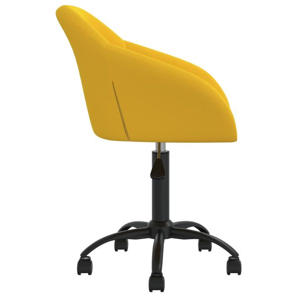 vidaXL Cadeiras de jantar girat&oacute;rias 2 pcs veludo amarelo