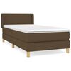 vidaXL Cama com molas/colch&atilde;o 80x200 cm tecido castanho-escuro