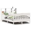 vidaXL Cama sem colch&atilde;o 120x190 cm madeira de pinho maci&ccedil;a branco
